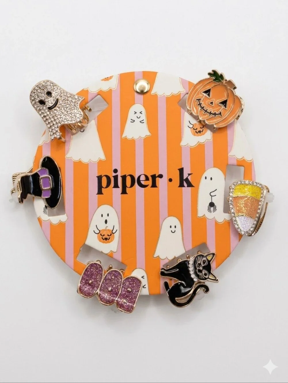 🔹️NWT Halloween Rhinestone Miniature Metal Claw Hair Clips Set of 6